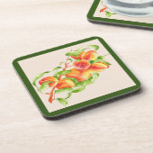 コースターセットの「ピーチパラダイス」 コースター (左側)