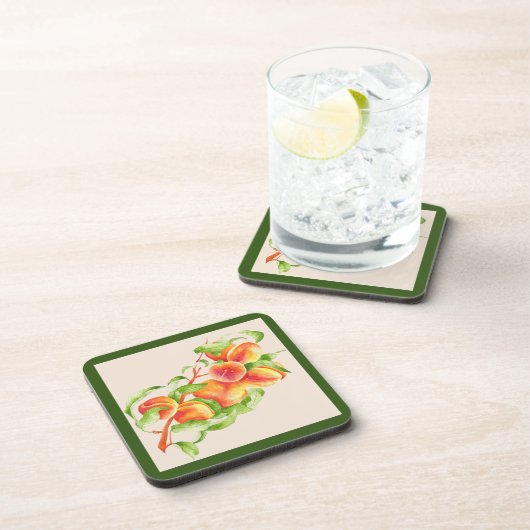 コースターセットの「ピーチパラダイス」 コースター (右側)