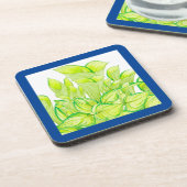 コースターセットの「調和を緑に」 コースター (左側)