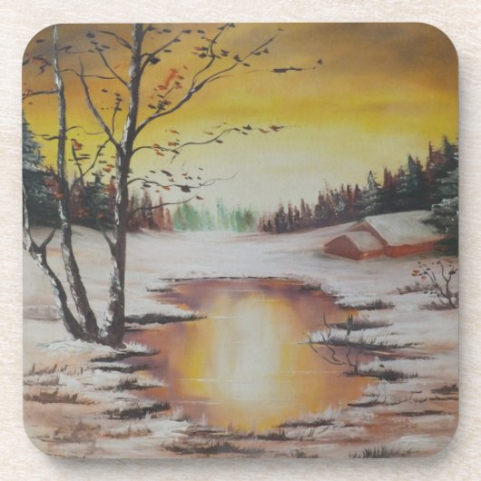 コースターセットアンヘイズウィンターシーン コースター (正面)