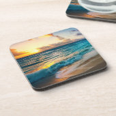 コースターセットサンセットビーチシーン コースター (左側)