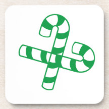 コースターセット – グリーンキャンディーキャン