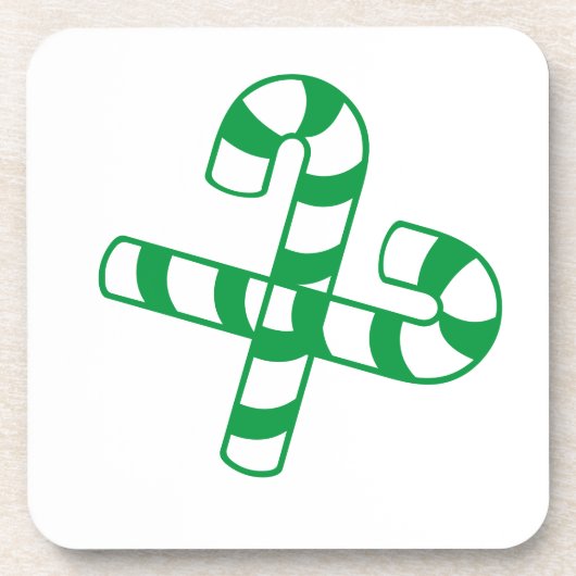 コースターセット – グリーンキャンディーキャン コースター (正面)