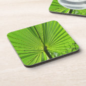 コースターセット – グリーンパームリーフ コースター (左側)