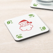 コースターセット – サンタとホリー コースター (左側)