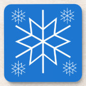 コースターセット – ホワイトスノーフレーク コースター (正面)