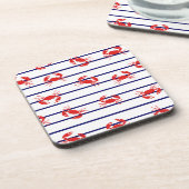 コースターセット – レッドカニ コースター (左側)