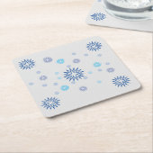 コースターセット – 白熱［赤熱］光を放つ星 スクエアペーパーコースター (アングル)