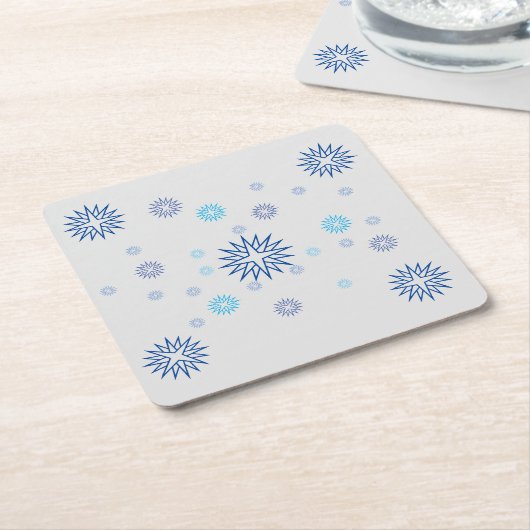 コースターセット – 白熱［赤熱］光を放つ星 スクエアペーパーコースター (アングル)