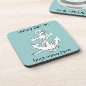 コースターセット – 船舶のいかり コースター (左側)