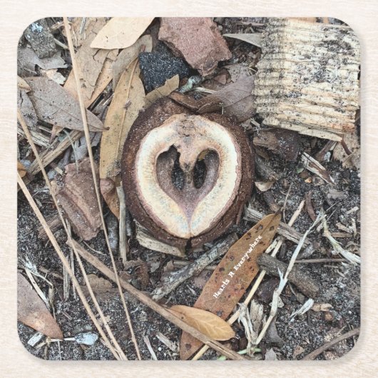 コースターナットハート スクエアペーパーコースター (正面)