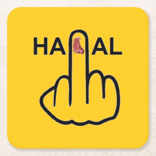 コースターハラールフリップ スクエアペーパーコースター (正面)