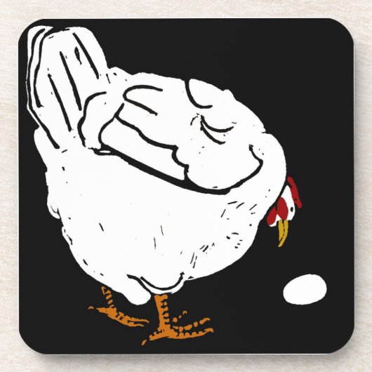 コースタービクトリアンにウッドカットのチキン コースター (正面)