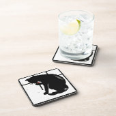 コースタービクトリアンのウッドカットキティ猫 コースター (右側)