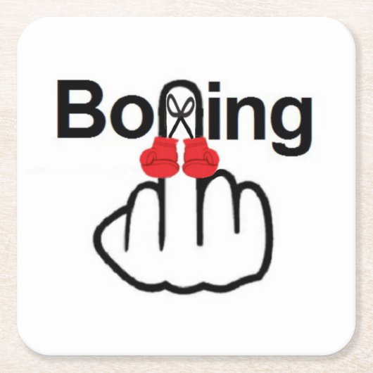 コースターボクシング反転 スクエアペーパーコースター (正面)