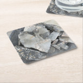 コースターロックハート頁岩 スクエアペーパーコースター (アングル)