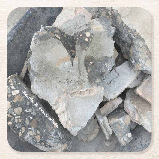 コースターロックハート頁岩 スクエアペーパーコースター (正面)