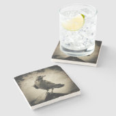 コースターヴィンテージ誇りを持ったポートレート ストーンコースター (横)