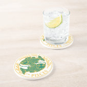 コースター上の〔占星術の〕十二宮図の魚座の徴候 コースター (側面)