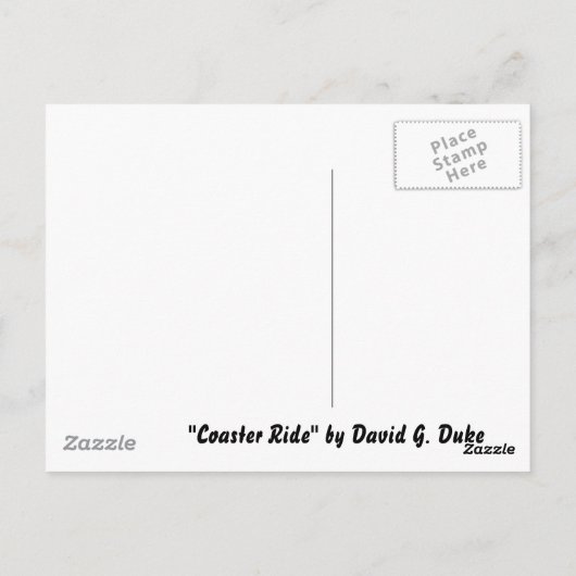 コースター乗り ポストカード (裏面)