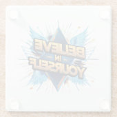 コースター信じ – 自身で ガラスコースター (裏面)