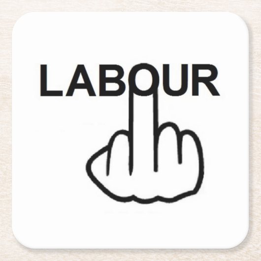 コースター労働反転 スクエアペーパーコースター (正面)