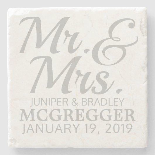 コースター夫妻 ストーンコースター (正面)