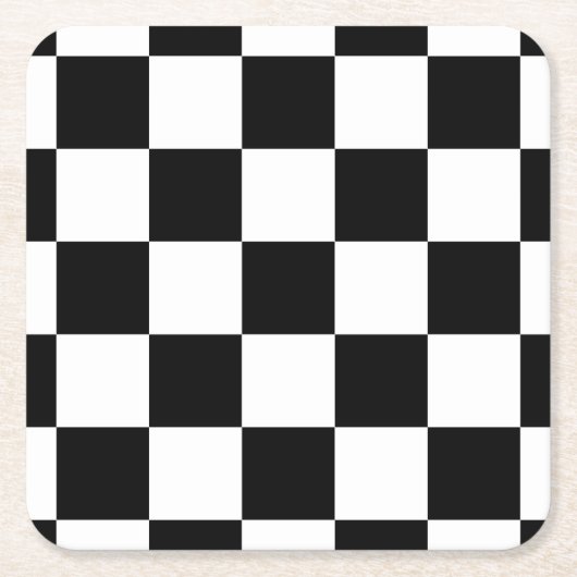コースター市松模様にデザイン スクエアペーパーコースター (正面)