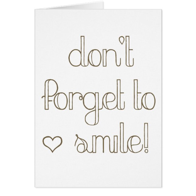 コースター微笑するためにカード忘れないで下さい (正面)