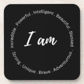 コースター感動的ブラック コースター (正面)