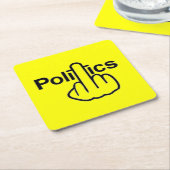 コースター政治の逆転 スクエアペーパーコースター (アングル)