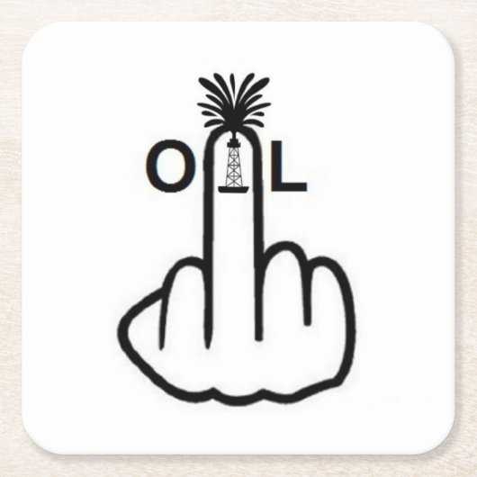 コースター油反転 スクエアペーパーコースター (正面)