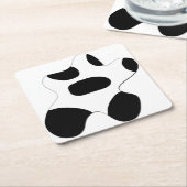 コースター牛 スクエアペーパーコースター (アングル)