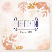 コースター祝の瞬間を過ごす スクエアペーパーコースター (正面)