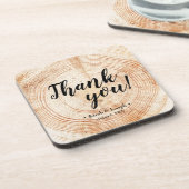 コースター素朴に結婚感謝の木の粒 コースター (左側)