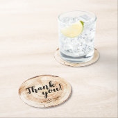 コースター素朴に結婚感謝の木の粒 ラウンドペーパーコースター (インサイチュ)