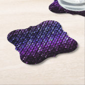 コースター紫色の水晶きらきら光るなStrass ペーパーコースター (アングル)