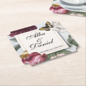 コースター結婚ズ開花フローラフラワーバタフライ ペーパーコースター (アングル)