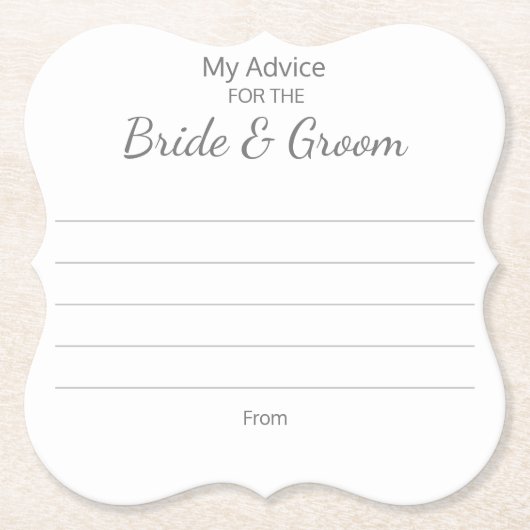 コースター結婚ズ ペーパーコースター (正面)