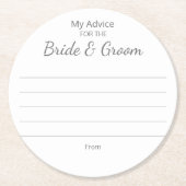 コースター結婚ズ ラウンドペーパーコースター (正面)