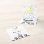 コースター結婚ミニマパーソナライズされたリスト スクエアペーパーコースター (インサイチュ)