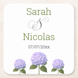 コースター結婚ミニマパーソナライズされたリスト スクエアペーパーコースター