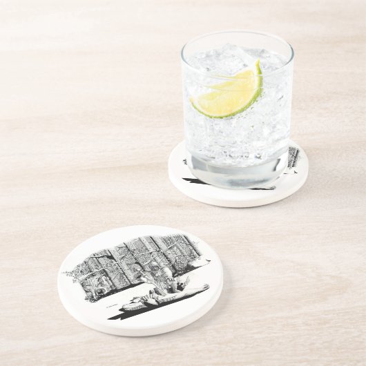 コースター落ちた – 同志（黒） コースター (側面)