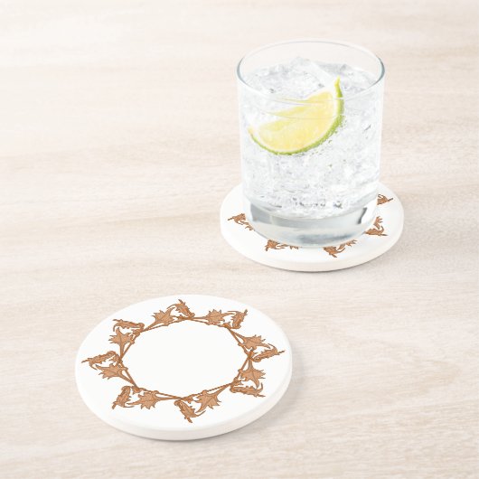 コースター葉 – 円内の(八角形) コースター (側面)