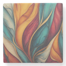 コースター鮮やか。テーブル上の色のスプラッシュ。