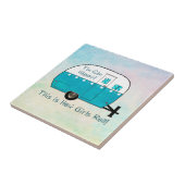 コースター|のレトロのキャンピングカー|のタイル|はそれを個人化します! タイル (側面)