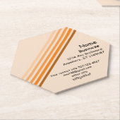 コースター - オレンジのラインと連絡先情報 (アングル)