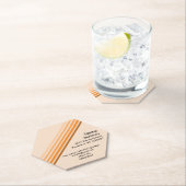 コースター - オレンジのラインと連絡先情報 (インサイチュ)