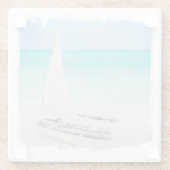 コースター、ガラス – ビーチボート ガラスコースター (裏面)