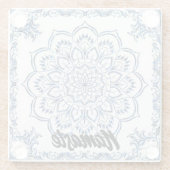 コースター |ガラス | Blue Mandela |リビングルーム |バー (裏面)